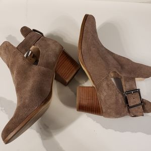 Suede Sole Society Booties Sz. 7